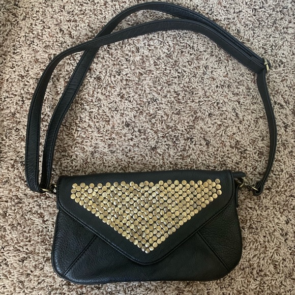 Black folder over clutch bag with strap - Picture 6 of 6